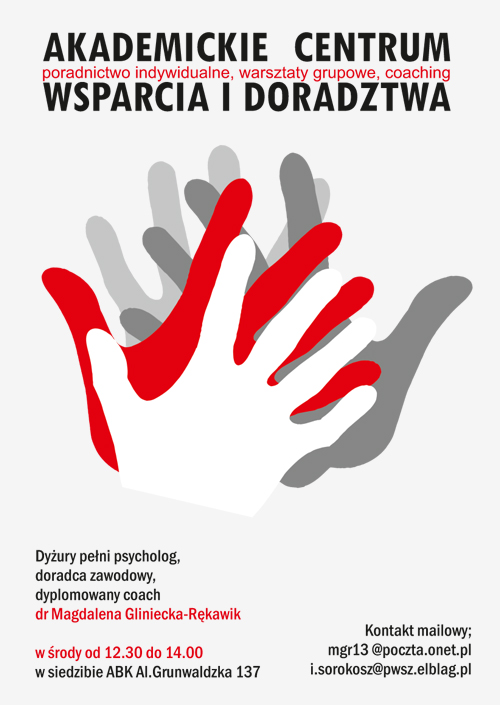 Plakat Akademickiego Centrum Wsparcia i Doradztwa
